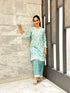 Nikita in Chikankari Co-ord set in Cotton for Women- Green